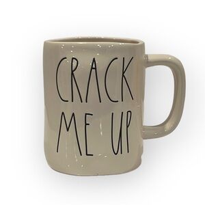 RAE DUNN White “Crack Me Up” Porcelain Mug